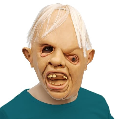 BRAVER LEMON Halloween Sloth Goonies Mask Novelty Latex Rubber Creepy Horror Halloween Costume Party Prop Creepy Goonies Expression