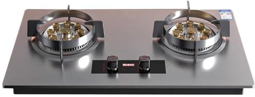 8,5 KW Gaziniere Gaz, Cuisinière À Gaz 2 Brûleurs, Cuisinière À Gaz À Minuterie Indépendante Intelligente Bilatérale, Cuisinière À Gaz À Double Protection De Sécurité, Cuisiniere(NG)