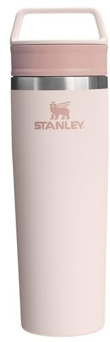 STANLEY Cafe To Go Travel Mug 20 oz | Leakproof Two-Part Drink Through Lid | Tumbler Cup for Coffee, Tea and Drinks | Insulated Stainless Steel Coffee Mug | BPA-Free | Rose Quartz