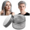 Temporäre Haarfarbe, 4,23 Unzen Haarfarbe Wachs für Männer Frauen, Washable Natürliche Farbe Pomade, Instant Haartönung Dye Haar Wachs für Party, Cosplay,Halloween (Grau)