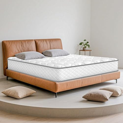 Matelas 140x190 cm, Matelas à Ressorts Ensachés et à Mémoire de Forme, Épais 26cm, Hybride matelas Certifié Oeko-Tex, Ergonomique 10 Zones de Confort, H3 Moyenne Ferme, Soutien Parfait, Respirant