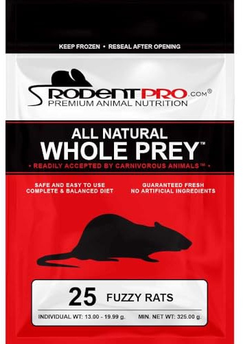 RodentPro Frozen Reptile Feeder Fuzzy Rats (25 Count)