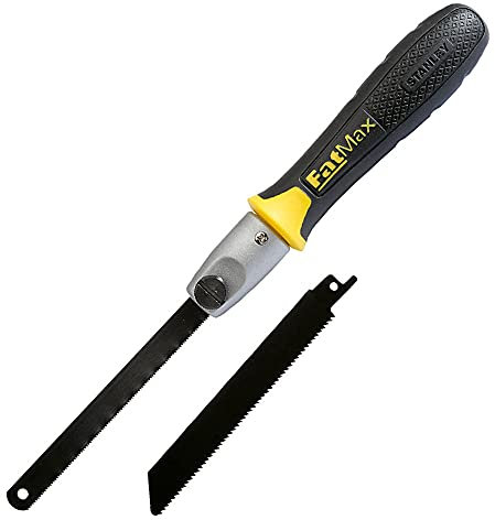 STANLEY 0-20-220 Scie Multilames Bois-Métal - Gamme FATMAX - Mini-Scie- Changement Rapide De Lame - Poignée Ergonomique Bi Matière