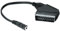 Adapter, Scart-Stecker – Klinkenbuchse 3,52 mm, Stereo, Schwarz