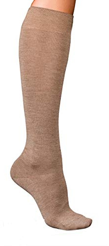 FALKE dam Knästrumpor No. 1 Finest W Kh kashmir lång enfärgat 1 par, Brun Nutmeg Melange 5410, 37-38