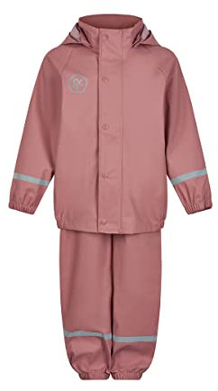 Color Kids Unisex Kinder Rain Set Solid Pu Regenjacke, Ash Rose, 110