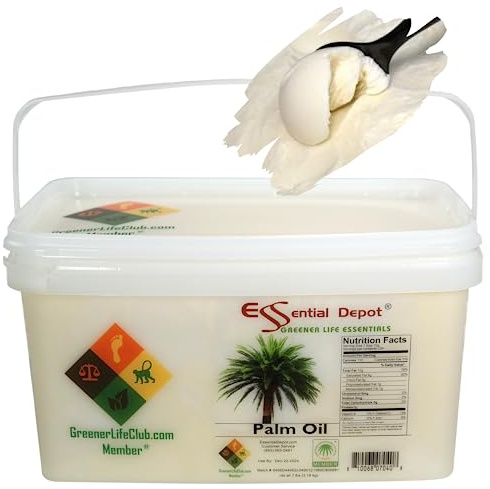 Essential Depot Palm Oil - RSPO Certified - Sustainable - Food Safe - 7 lb - Greener Life Club Box