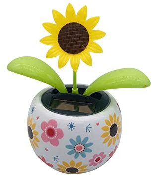 Wackelfigur Blume,Solarbetriebene Solar Tanzende Blume,Auto Armaturenbrett Dekoration Ornamente,Solar Tanzende Blume,Solarblume Wackelblume,Solar Solarbetriebene Wackelblume Für Auto Haus Oder Büro