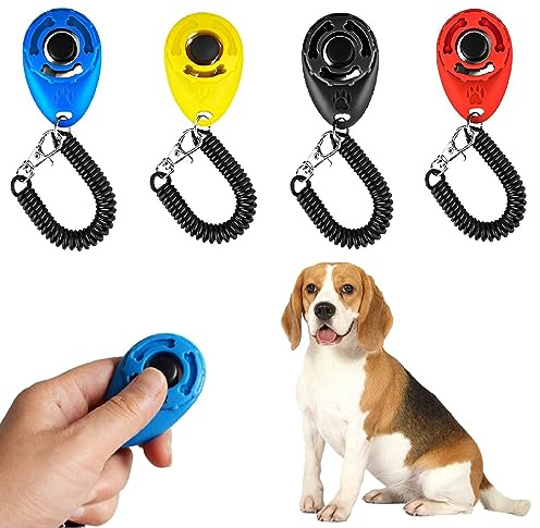 WeddHuis Clicker Professionale per Cani, Clicker Professionale per Cani Clicker per Cani Clicker Training Set con Sprialband Clicker Training per Cani Gatti Cavalli
