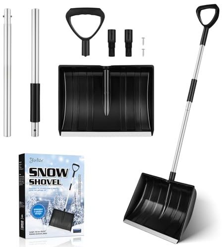 Yardwe 56 Snow Shovel, Emergency Snow Shovel for Car Large Capacity Lightweight and Detachable for Driveway Portable for Camping (143cm)