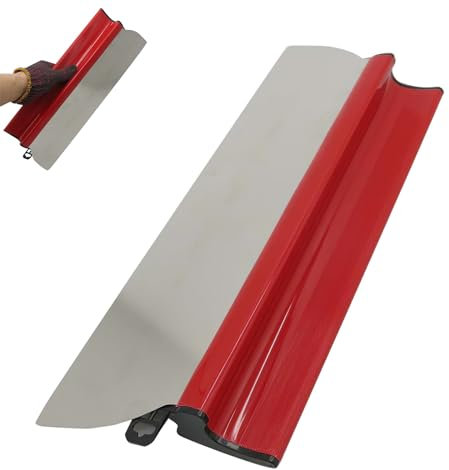 Espátula alisadora de paneles de yeso de 40 cm con mango en forma de Z de acero inoxidable para pared lisa hoja de yeso de cemento y hormigón espátula de acabado herramienta de construcción