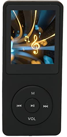 Reproductor MP3 MP4 de 8 GB, Reproductor de Música MP3 con Pantalla TFT HD de 1,8 Pulgadas, Reproductor MP3 Ampliable de 64 GB, Radio FM Integrada, Grabación, Libros (Black)