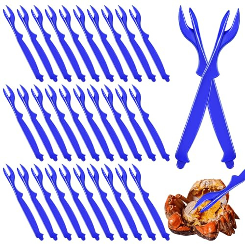 Lainballow 30 Pcs Crab Legs Crackers, Crab Pick Tools Set, Seafood Cracker Tools, Easy Opener Shellfish Picks Knife for Seafood Lobster Crab Shrimp