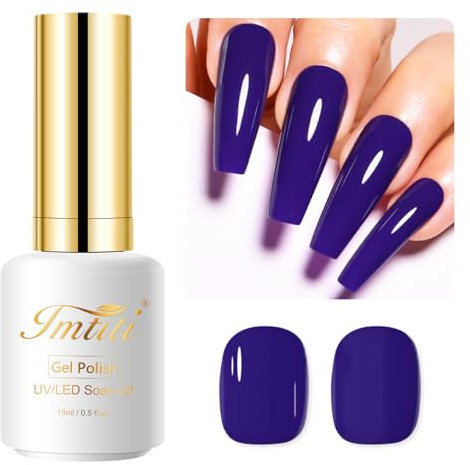 Imtiti Smalto Semipermanente Unghie Viola, 15ml Smalti Semipermanenti Per Unghie Viola Scuro UV Led Soak Off Smalto Gel Unghie UV Autunno Inverno Gel Nail Polish Per Donne