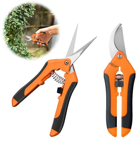 TheJuns 2 Pièces Sécateur de Jardin Sécateur Ergonomique Sécateur Elagueur Sécateur Professionnel pour Branches Fleurs Plantes Fruits