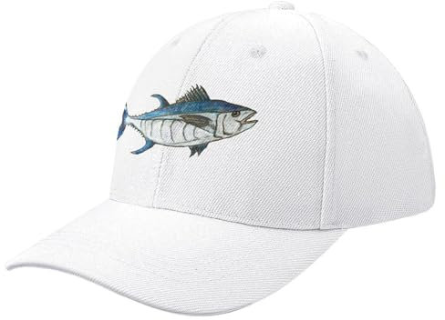 KOSOEII Basecap Atlantic Bluefin Thunfisch Baseball Cap Angeln Hut Militärische Kappe Mann Snap Back Hut für Mädchen Männer
