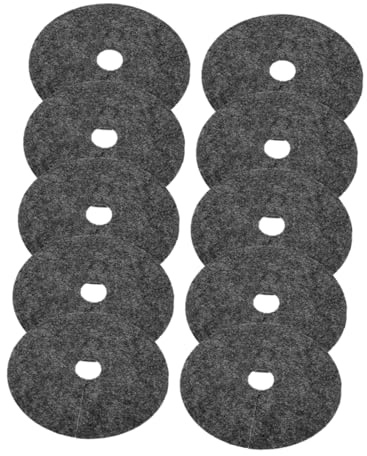 Kisangel Tapis de Pot de Fleurs Non Tissé Rond 10 Pièces, 28cm | Désherbage, Tissu de Paysage Non Tissé, Barrière Anti-racines Arbres Non Tissée, Usage Balcon Intérieur
