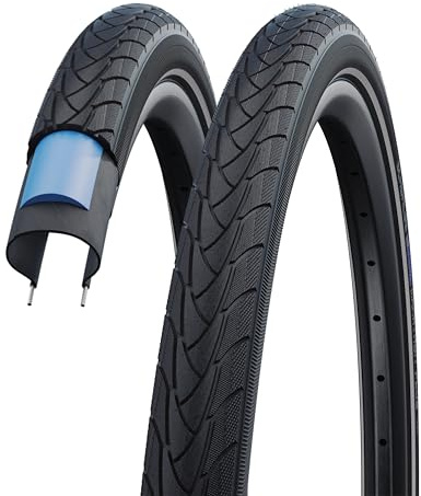 Schwalbe Marathon Plus Fahrradreifen – 26x1.75-47-559 – der unplattbar-Reifen für Fahrräder - SmartGuard