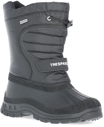 Trespass Dodo Boys & Girls Water Resistant Snowboots Winter Kids Black Boots