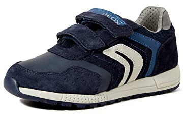 Geox J Alben Boy E, Sneakers para Niño, Multicolor (Navy/Dk Avio), 36 EU