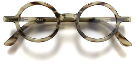 LONDON MOLE® Moley occhiali da lettura | Fantastici lettori di forma rotonda | Uomo donna unisex | Cerniere a molla