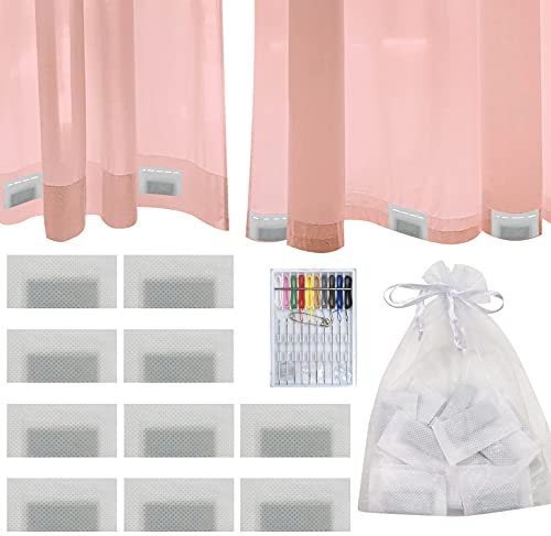 Daily Treasures 10 Curtain Weights, Bottom Drapery Lead Weights with 1 Box of Sewing Kit+1 Storage Bag-Window Pendant Lead Weights for Home Office Room Hotel Tablecloth Curtain,17g