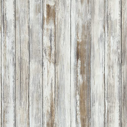 Hode 30cmx3m Wood Effect Wallpaper Sticky Back Plastic Roll Peel and Stick Wallpaper Self Adhesive Wall Paper Waterproof Removable Vinyl Wrap Bathroom Kitchen Door Table Worktop Vinyl Covering