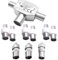 BJFITIFY TV Aerial Splitter 2 Way, Cable TV Coax Splitter 1 Female to 2 Male with Female and Male TV Aerial Connector Coaxial Digital Aerial Male to Male and Female to Female Aerial Connectors