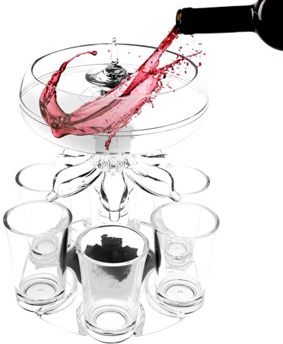 Distributeur de boissons de fête avec 6 tasses, 18 lumières d'effet, distributeur de verre à liqueur, distributeur de verre à vin, distributeur de verre à liqueur, distributeur de verre à liqueur,