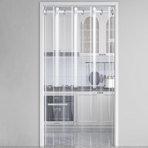 YHXAIQ Cortina de Ducha Antimoho Impermeable en PVC Ligero y Transparente - con Ojales Antioxidantes, Lavable, para Bañera y Baño Familiar, Mampara Divisoria para Dormitorio y Salón(140 x 230 cm)