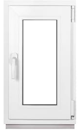 Framex Kellerfenster Kunststofffenster Weiß Breite x Höhe 40 x 70 cm 400 x 700 mm 2-fach Verglasung 32 mm Dreh Kipp DIN Rechts - Premium - Alle Größen