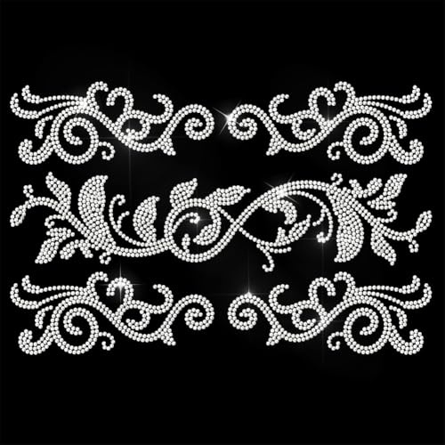 ANATTASOUL Planchado en Strass Hotfix para Planchar Hojas de Flecos Strass Parches para Planchar Camiseta Cristal Stras Hotfix Parche de Transferencia para Bolsos Ropa DIY Artesanía Regalos