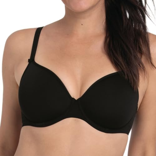 Rosa Faia by Anita Reggiseno a coppa da donna con ferretto – Selma Pure – Reggiseno Spacer traspirante con pizzo e scollo profondo, taglie B–G, Nero , 3F