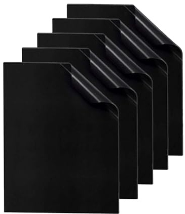 Vynetra Juego de 5 alfombrillas de teflón grueso para parrilla, antiadherentes, prácticas, para barbacoa, esenciales, antiadherentes