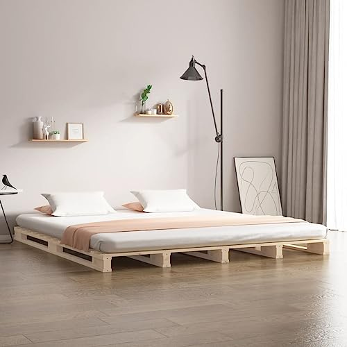 Generico Letto a Pallet 180x200 cm Super King in Legno Massello,Letti e Accessori,Letti e telai per letti-821407