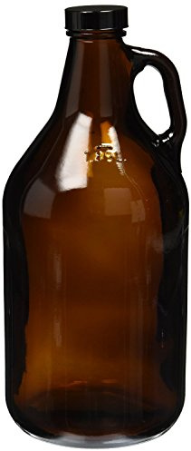 Home Brew Ohio 1/2 Gallon Amber Growler With 38 mm Polyseal Lid