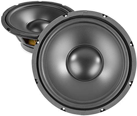 Skytronic 10 Inch Hi-Fi Speaker Driver Pair - 500W Replacement Mid/Bass Woofers with Polypropylene Cone, Durable Rubber Surround & 8 Ohm Impedance for DIY Audio Projects