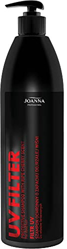 Joanna Professional UV Filter Hair Shampoo – Professional UV Protection Hair Care Products – Ripe Cherries Scent – Color-Safe Hair Products – Heat UV Protectant for Women - 1000 ml
