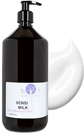 SensiMilk- Leche Micelar Natural con Ceramidas, Limpieza Profunda y Suave, Desmaquillante 3en1, Maquillaje Resistente, Limpia, Purifica, Hidrata, Piel Sensible 1000 ml