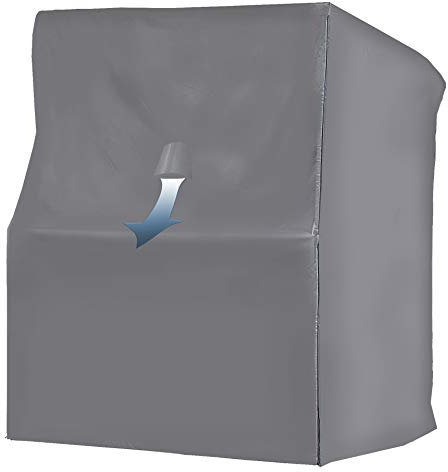 Schutzhülle Strandkorb L 119x106x165 cm Strandkorbhülle Abdeckung Grau