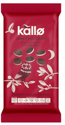 Kallo Belgian Dark Chocolate Rice Cake Minis 4 x 21g (84g)