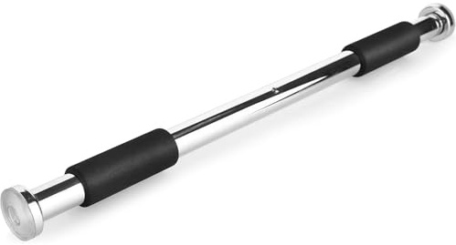 FFITNESS FSMDK822 | 1 Barra | Herramienta para dominadas de Pared a la Barra 2-Way Acero Inoxidable Body Crunch Puerta 83-130 cm Entrenamiento en suspensión bíceps tríceps pectorales Abdominales