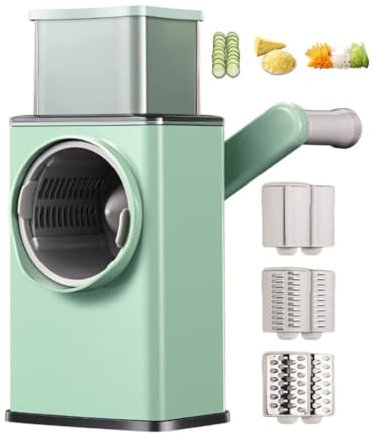 OISE ART STORE Trade Shop - Tritaverdure Grattugia A Manovella Affettatrici per La Casa Mandoline in Acciaio