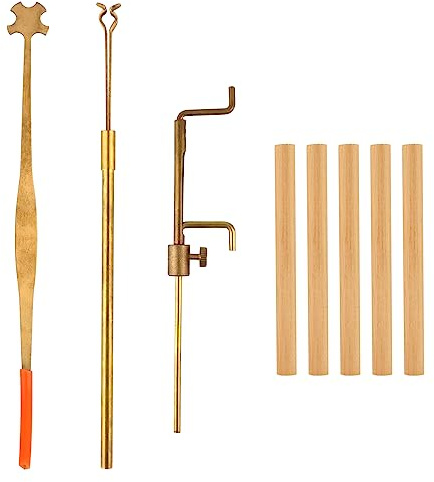 Violin Luthier Tool Kit - Install & Repair Set, Includes S Style Sound Post Setter, 5 Pcs Violin Sound Posts & Retriever Clip