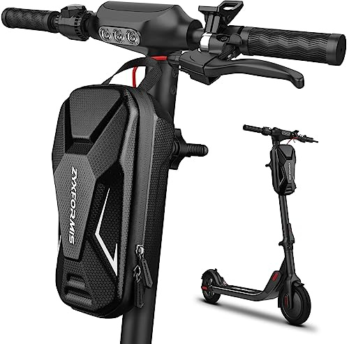 Zyxformis Bolsa para scooter eléctrico, accesorios para patinete para adultos, bolsa de transporte frontal impermeable de EVA, bolsa de transporte universal de gran capacidad de 2 L para manillar