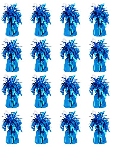 Boland - Peso para globos con lámina metálica, 16 piezas, 160-180 g, pesos para globos, para globos y globos de helio, 10248261-16