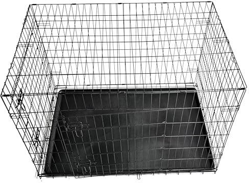 Gabbia robusta per Cani e Gatti pieghievole con 2 porte - dimensioni XXL 108 x 72 x H 77 cm - kennel cani XXL