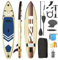 Devoko Stand Up Paddling Board, Aufblasbares SUP Board 330 * 76 * 15cm, 2-in-1 Stand Up Paddle mit Kajaksitz & Zubehör, Bis 160kg, Ideal zum Surfen, Angeln, Yoga, Khaki