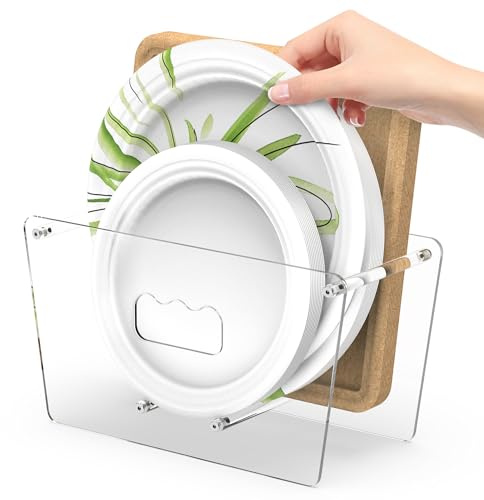 KALYLOC 5-12 Inches Disposable Paper Plate Holders Paper Plate Organizer