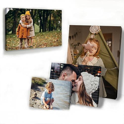 Personalised Canvas Photo Canvas Custom Birthday Gifts Picture Frame Print Wall Art Gifts For Women A1 A2 A3 A4 (61x41cm (24x16in))
